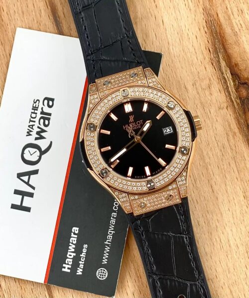 Hublot Classique Fusion Rose Noir & Piers Femmes