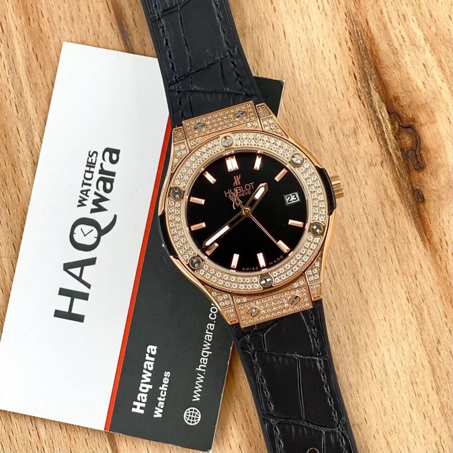 Hublot Classique Fusion Rose Noir & Piers Femmes