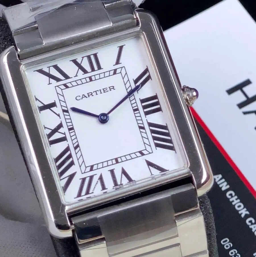 Cartier Tank Argenté Blanc Hommes