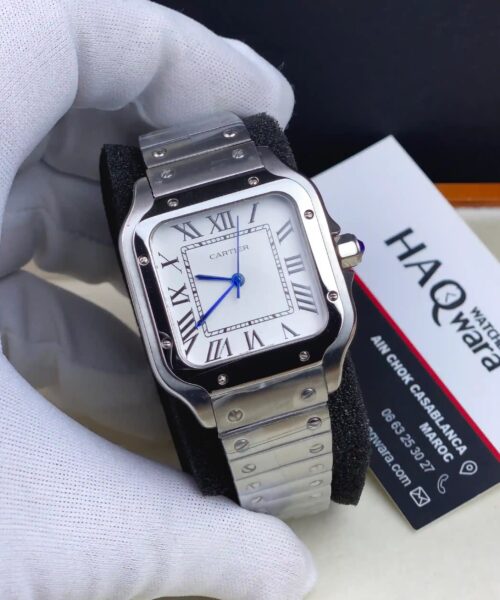 Cartier Santos Argenté Blanc Femmes
