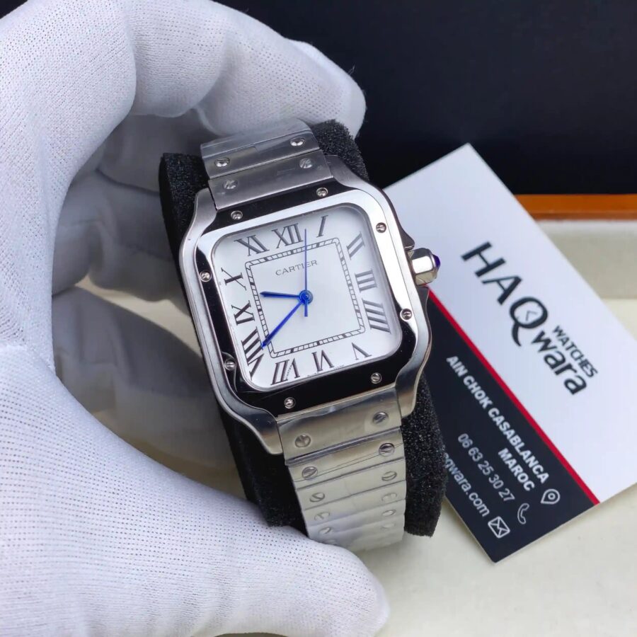 Cartier Santos Argenté Blanc Femmes