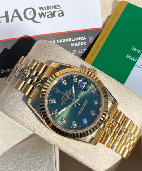 Date juste 36 Doré Verte   - Femmes