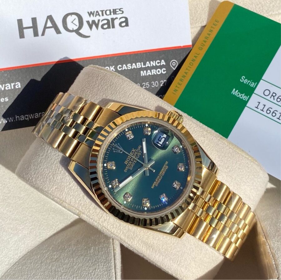 Date juste 36 Doré Verte   - Femmes