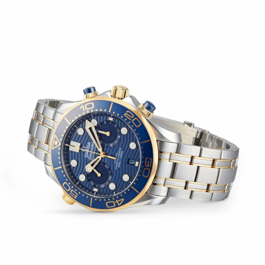 Omega Seamaster Bleu Doré Chrono Hommes