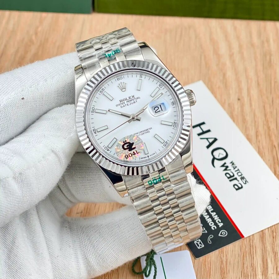 Date just A+ Argente Blanc 41 Hommes