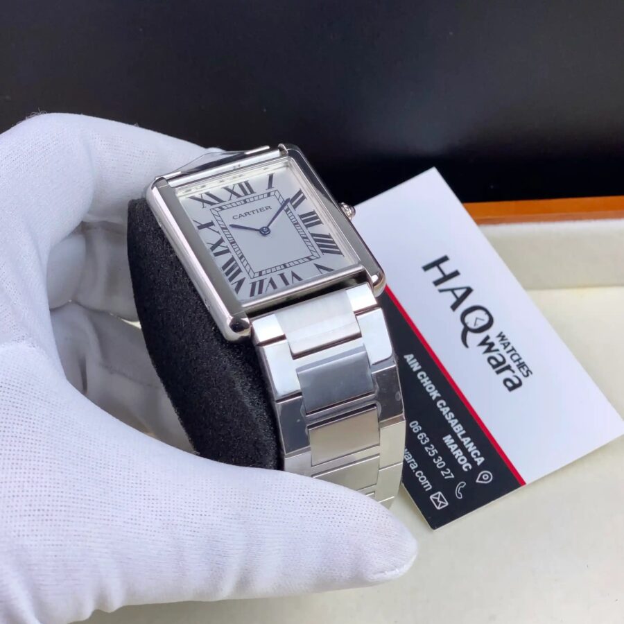Cartier Tank Argenté Blanc Hommes