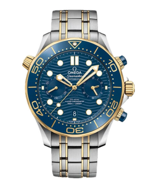 3C8ABB46-6341-4623-9A65-DF97843613C3 Omega Seamaster Bleu Doré Chrono Hommes