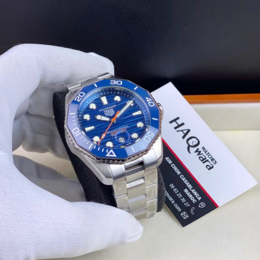 Tag Aquaracer Argenté Bleu Automatique Hommes