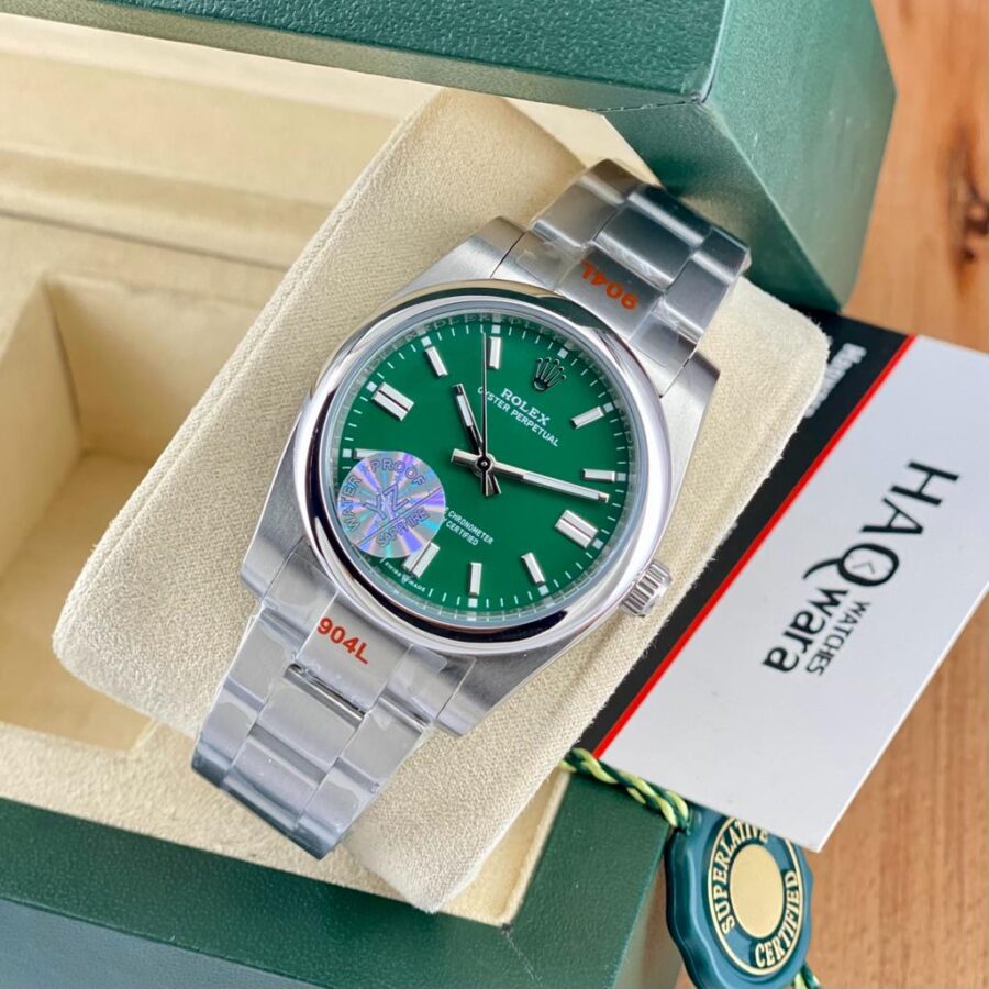 Oyster Perpetual 41 Argenté Verte