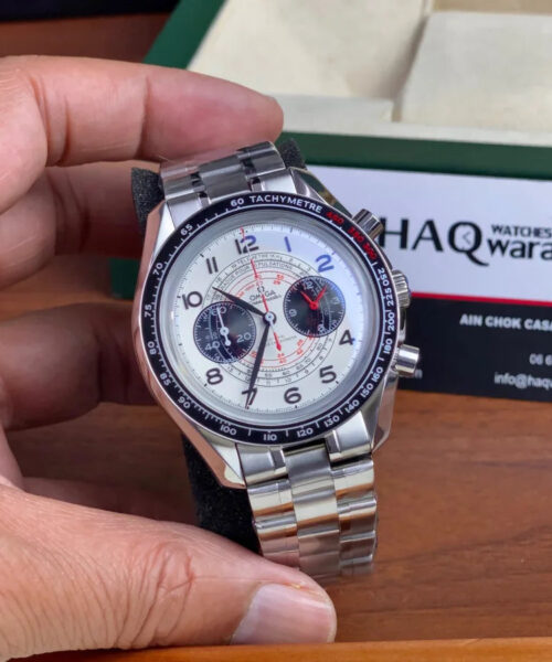 Oméga Speedmaster Argente Blanc Chrono