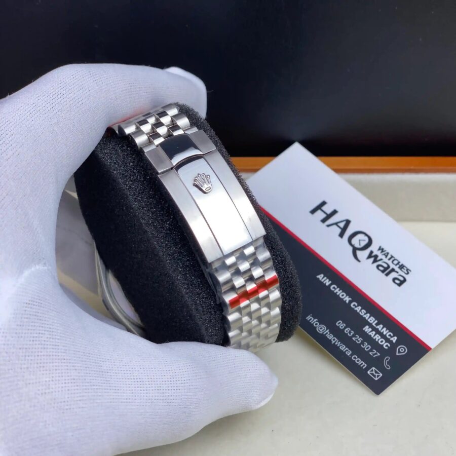 Date-just Argente Bleu Hommes