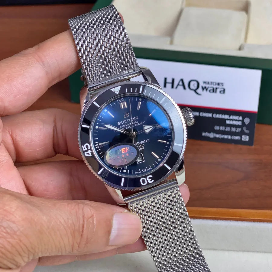 Breitling Superocean Heritage Argenté Noir Hommes