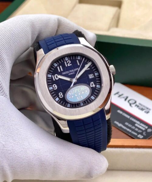 Ptk Aquanaut Automatique Argenté Bleu Silicone