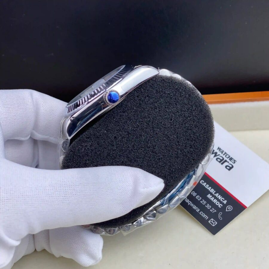 Date-just Argente Gris Hommes