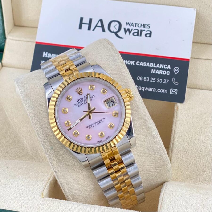 Date Just Argenté Doré Rosé Femmes