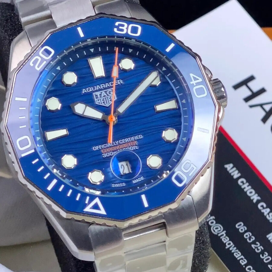 Tag Aquaracer Argenté Bleu Automatique Hommes