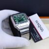 Cartier Santos Argenté Vert Automatique Hommes