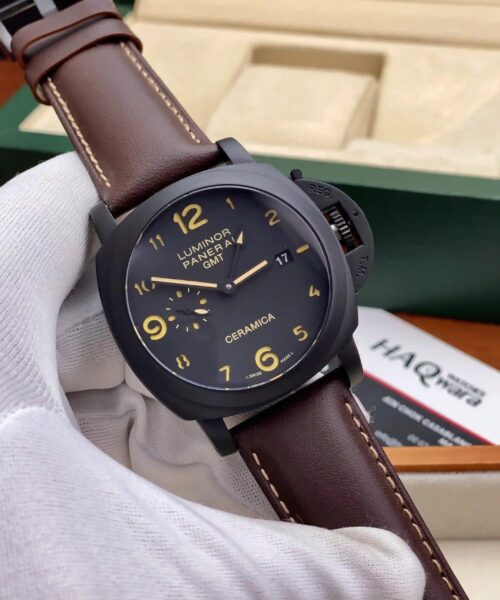 Panerai GMT Chiffres Automatique Noir Marron