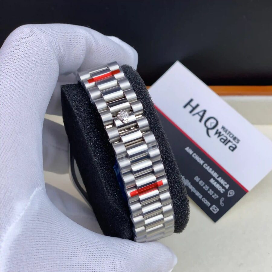 Day-Date Argente Bleu Hommes