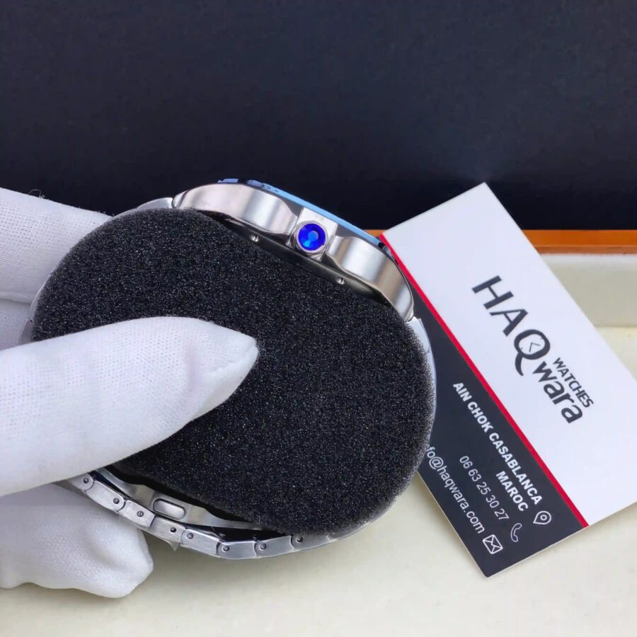 Cartier Santos Argenté Bleu