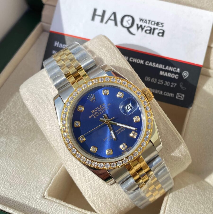 Rlx Date juste 36 Argenté Doré