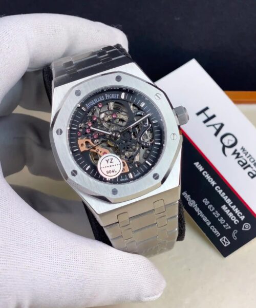 AP Royal Oak Argenté Noir Skeleton