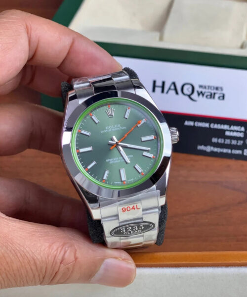 Rolex Milgauss Argenté Vert