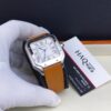 Cartier Santos Argenté Orange Cuire Automatique Hommes