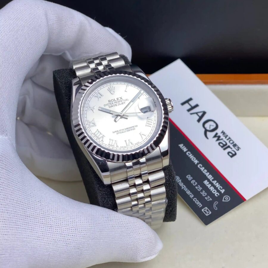 Rolex Date Just Argenté Jubilee Femmes