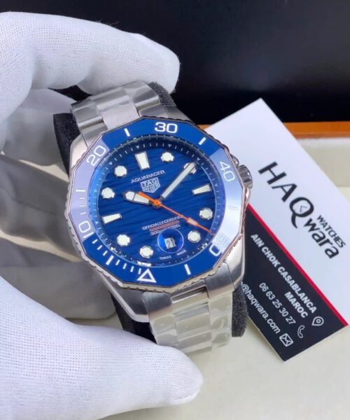 Tag Aquaracer Argenté Bleu Automatique Hommes