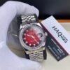 Rolex Date Just Argenté Rouge Femmes