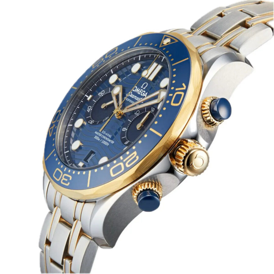 Omega Seamaster Bleu Doré Chrono Hommes