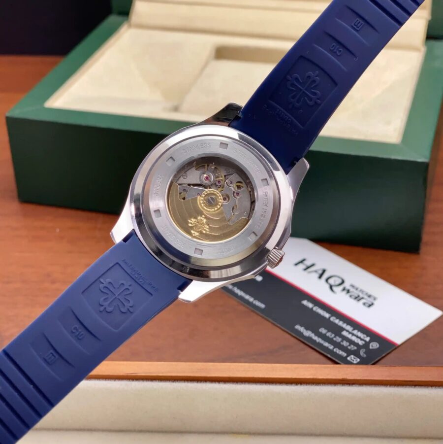 Ptk Aquanaut Automatique Argenté Bleu Silicone