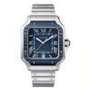 Cartier Santos Argenté Bleu