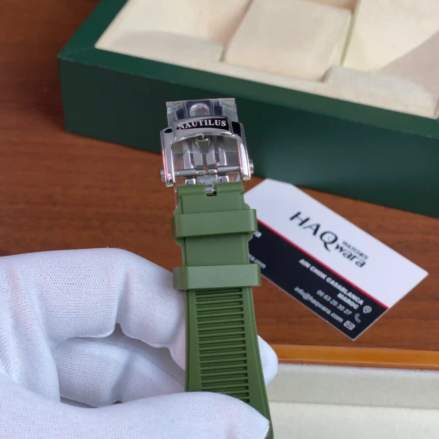 Patek Philippe Cubitus Argenté Vert Silicone