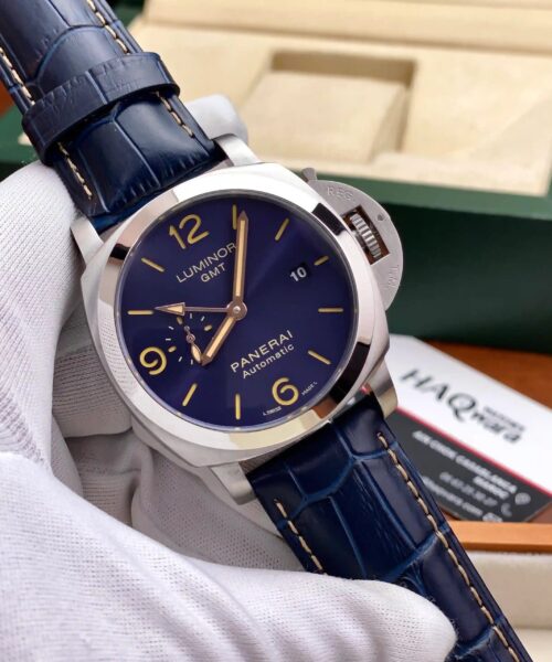 Panerai GMT Chiffres Automatique Argenté Blue