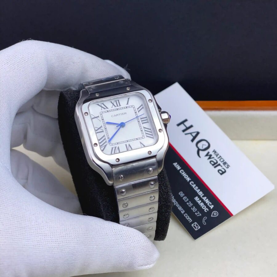 Cartier Santos Argenté Blanc Femmes