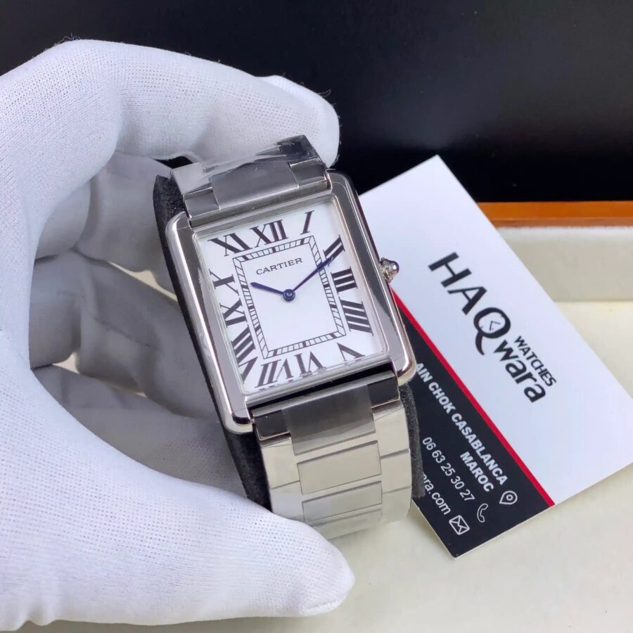 Cartier Tank Argenté Blanc Hommes