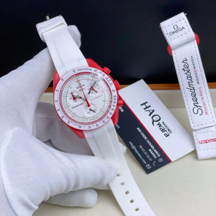 Oméga X Swatch Rouge Blanc