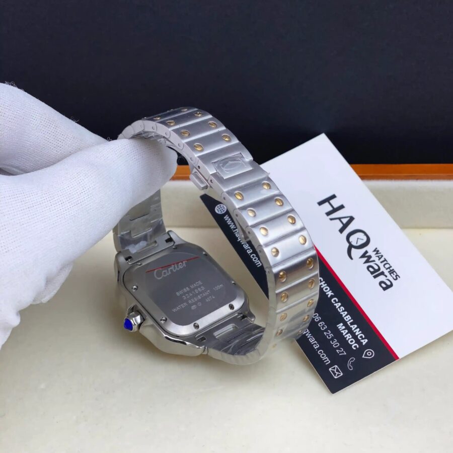 Cartier Santos Argenté Doré Femmes