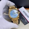 Rolex Date Just Doré Bleu Femmes