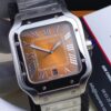 Cartier Santos Argenté Marron Automatique Hommes