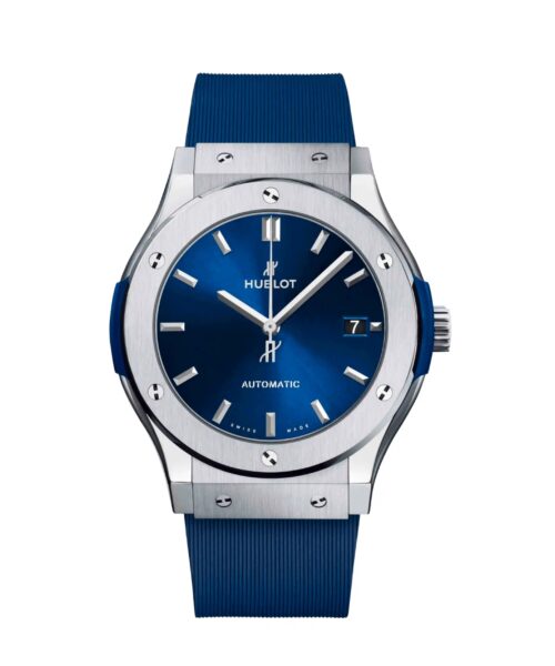 Hublot Classique Fusion Argenté Bleu Femmes