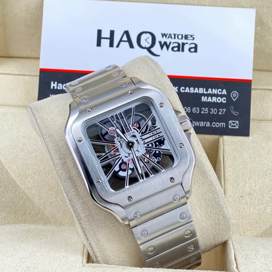 Cartier Santos Skeleton Argenté