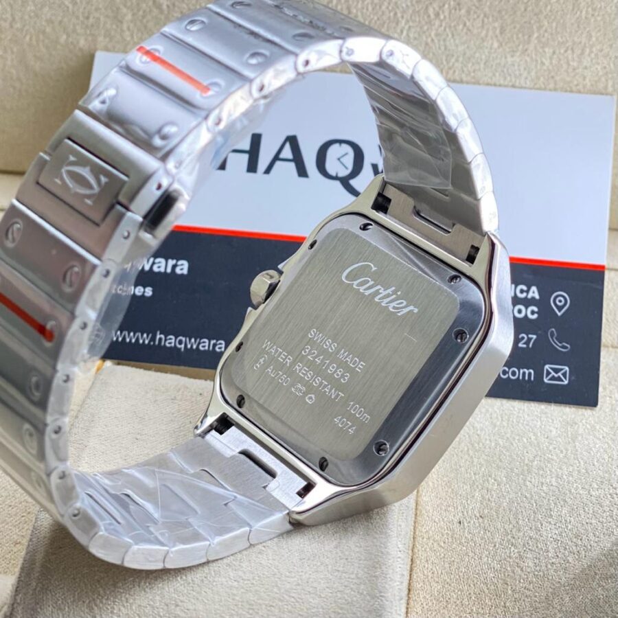 Cartier Santos Argenté Bleu