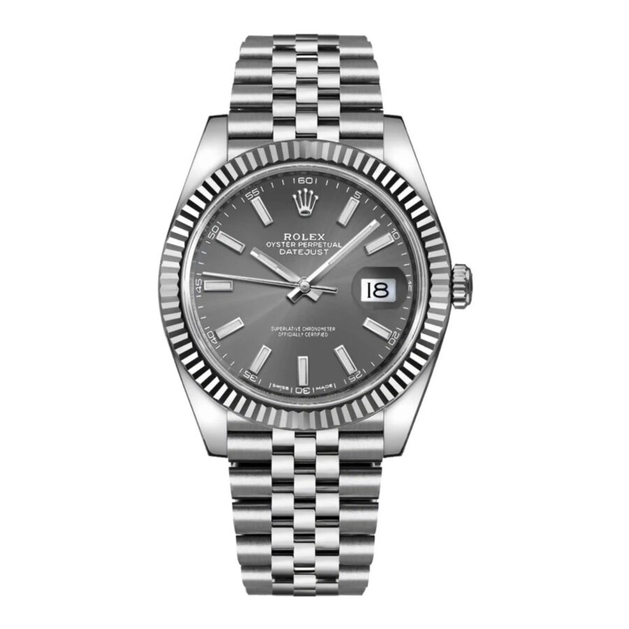Date-just Argente Gris Hommes