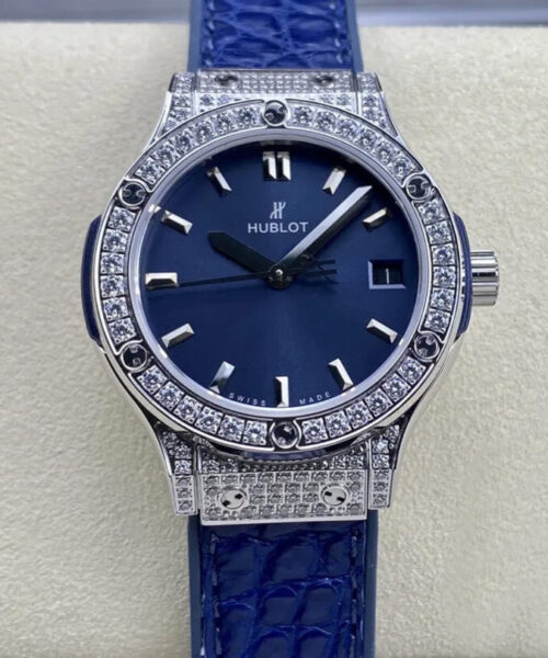 Hublot Classique Fusion Argenté Bleu & Piers Femmes