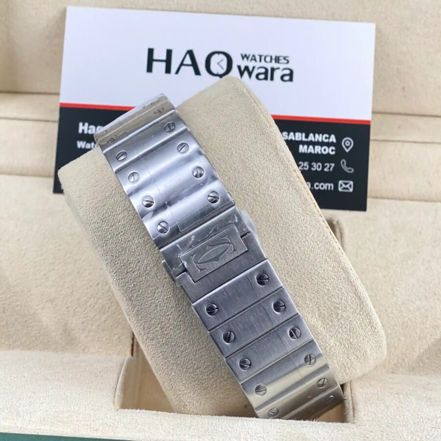 Cartier Santos Argenté Bleu