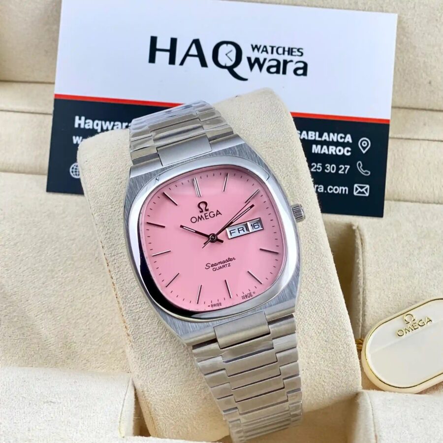 Omega Seamastr Day-Date Argenté Rose