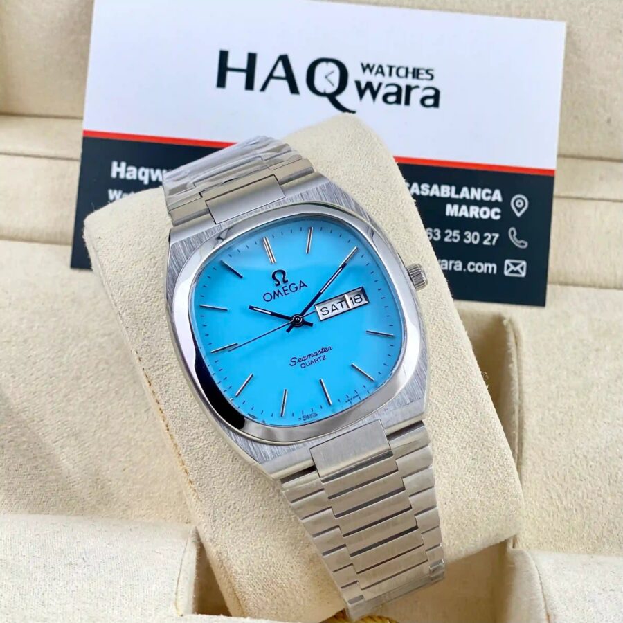 Omega Seamastr Day-Date Argenté Bleu Ciel